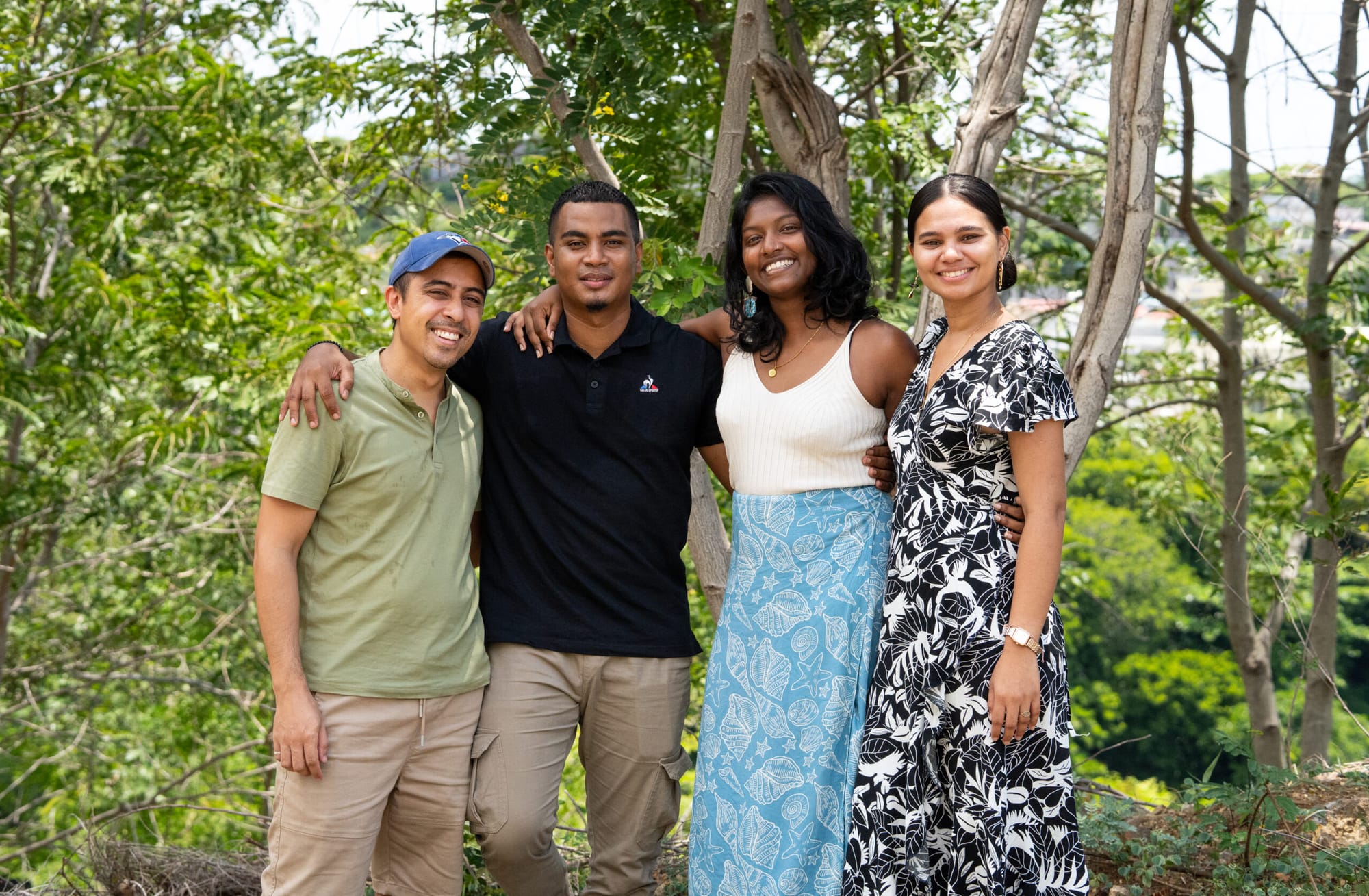 Bahá’ís of Mauritius gathered outdoors
